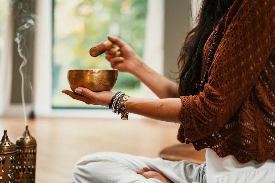 Bol chantant utilisé en début d'atelier d'hypnose